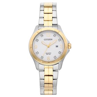 Citizen Women's Crystal Two Tone Stainless Steel Watch - EU6084-57A