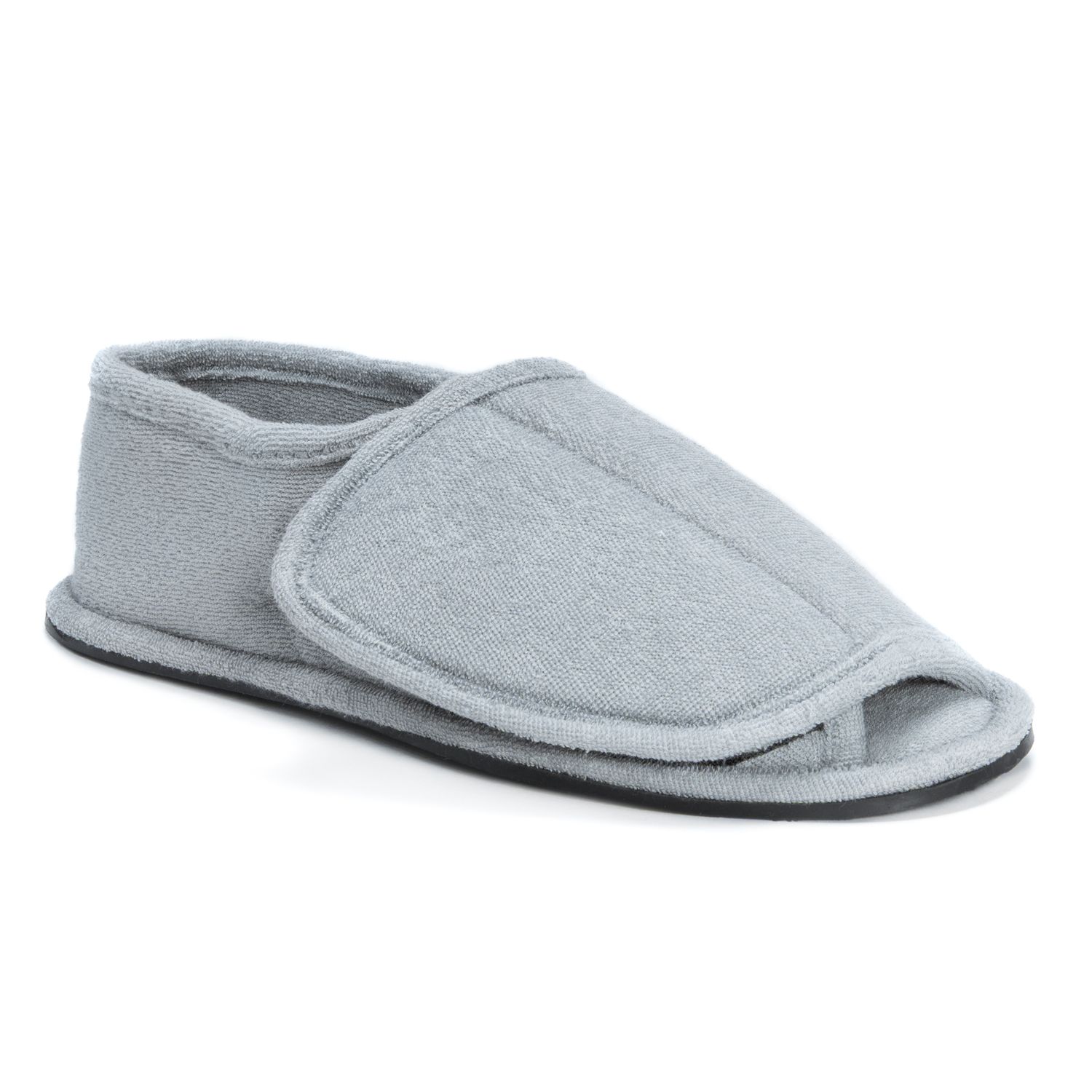 isotoner men's open toe slippers