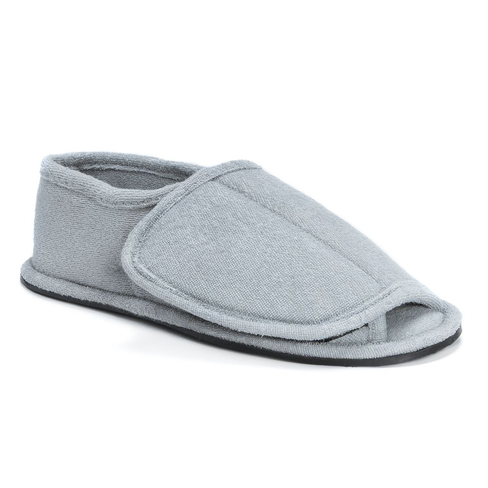 MUK LUKS Adjustable Open-Toe Men's Slippers