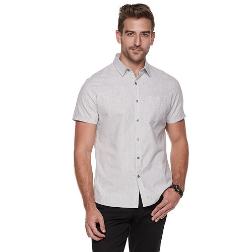 Men's Marc Anthony Slim-Fit Slubbed Textured Casual Button-Down Shirt