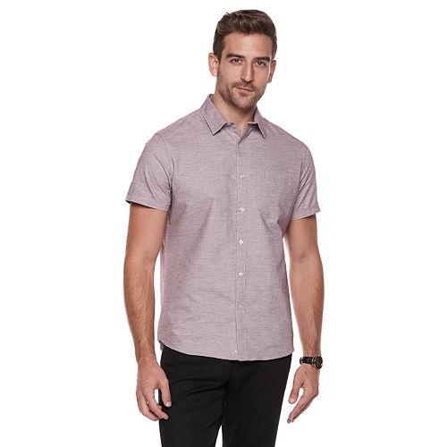 Men's Marc Anthony Slim-Fit Patterned Button-Down Shirt