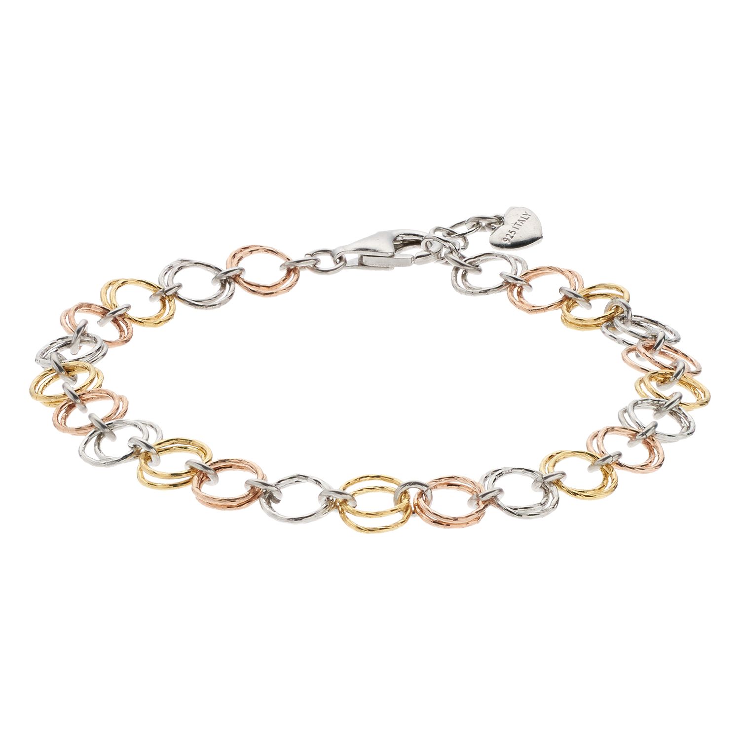 gold and silver link bracelet