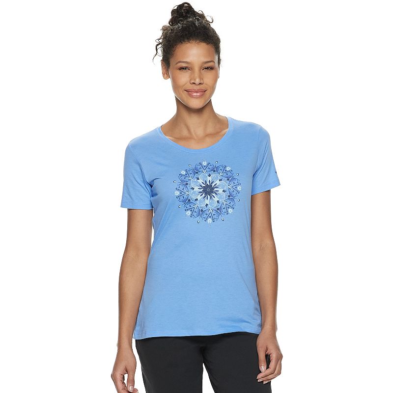 UPC 191455816664 product image for Women's Columbia Butterfly Wing Medallion Tee, Size: Medium, Light Blue | upcitemdb.com