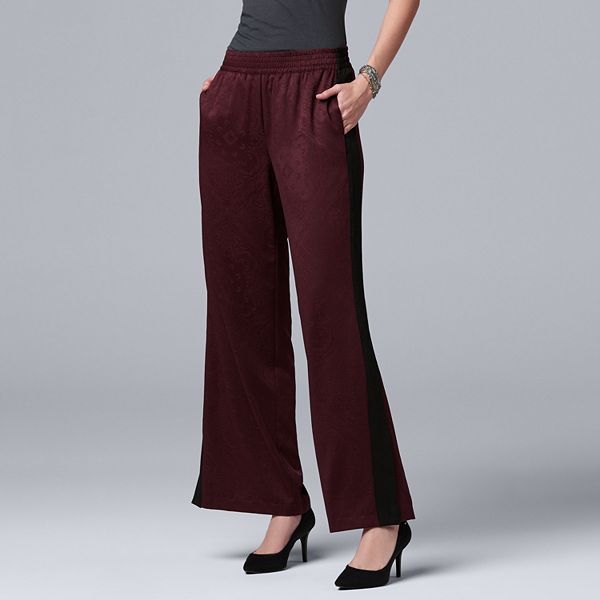 Women's Simply Vera Vera Wang Side Stripe Wide-Leg Pants