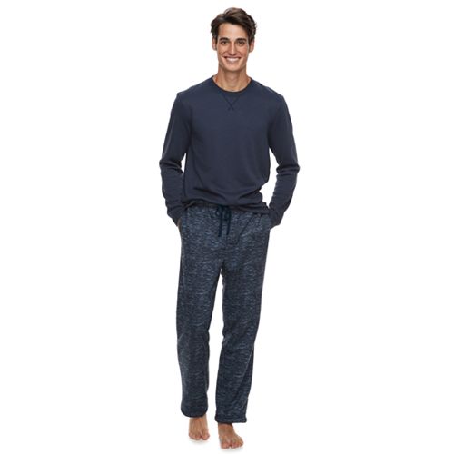 mens sherpa lined lounge pants