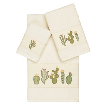 Linum Home Textiles Turkish Cotton Mila Embellished Towel Set