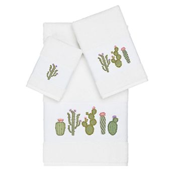 Linum Home Textiles Turkish Cotton Mila Embellished Towel Set