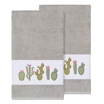 Linum Home Textiles Turkish Cotton Mila Embellished Bath Towel Set