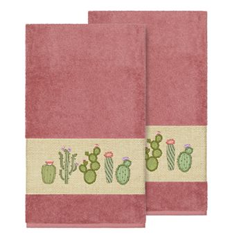 Linum Home Textiles Turkish Cotton Mila Embellished Bath Towel Set