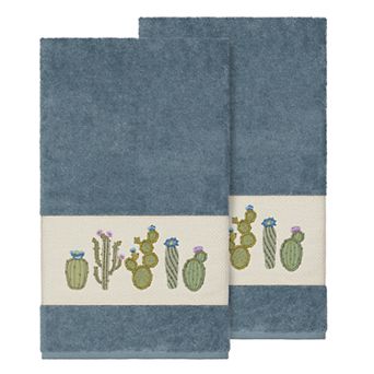 Linum Home Textiles Turkish Cotton Mila Embellished Bath Towel Set