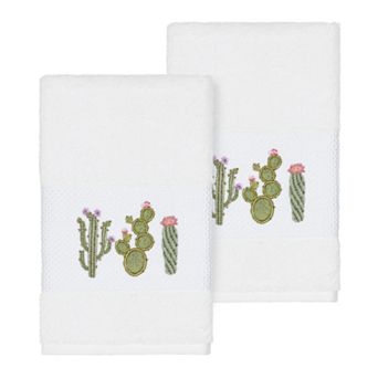 Linum Home Textiles Turkish Cotton Mila Embellished Hand Towel Set