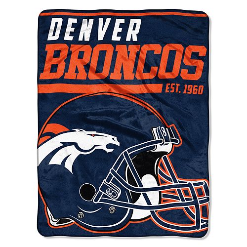 Denver Broncos 40 Yard Dash Throw Blanket