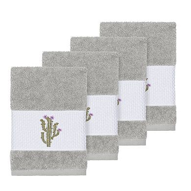 Linum Home Textiles Turkish Cotton Mila Embellished Washcloth Set