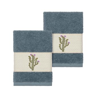 Linum Home Textiles Turkish Cotton Mila Embellished Washcloth Set