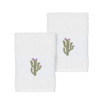 Linum Home Textiles Turkish Cotton Mila Embellished Washcloth Set