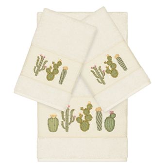 Linum Home Textiles Turkish Cotton Mila 3 pc Embellished Towel Set