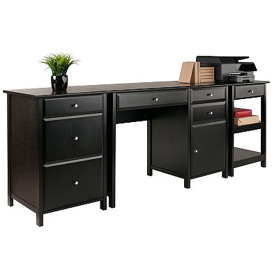 Winsome Delta Home Office Desk 3-piece Set