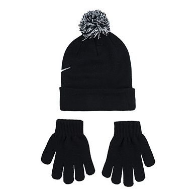 Kids Nike Swoosh Beanie & Gloves Set