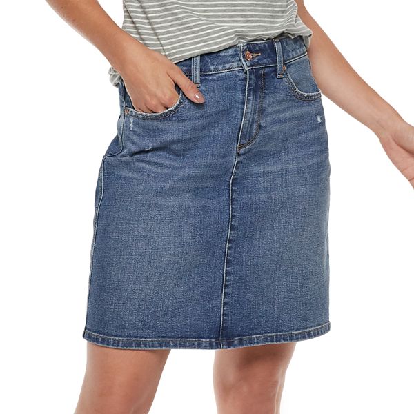 Midi jean skirt outlet kohls