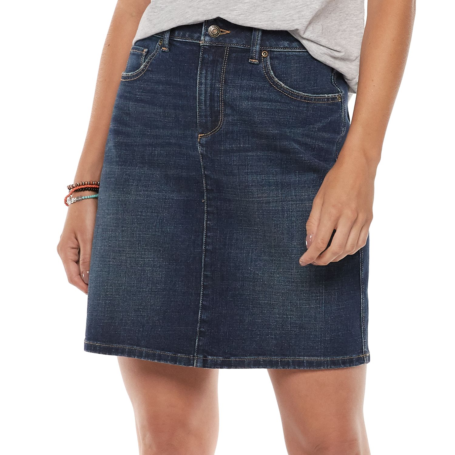 kohls jean skirt