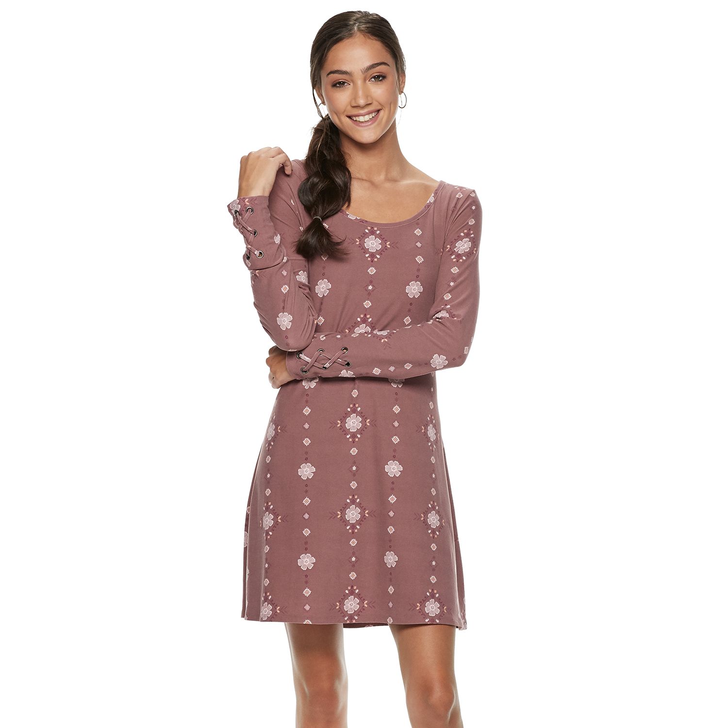 lace up jersey dress