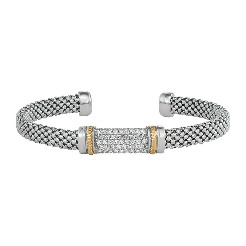 54152714 Sterling Silver Cubic Zirconia Bangle Bracelet, Wo sku 54152714