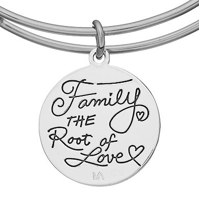 love this life Family Tree Charm Bangle Bracelet