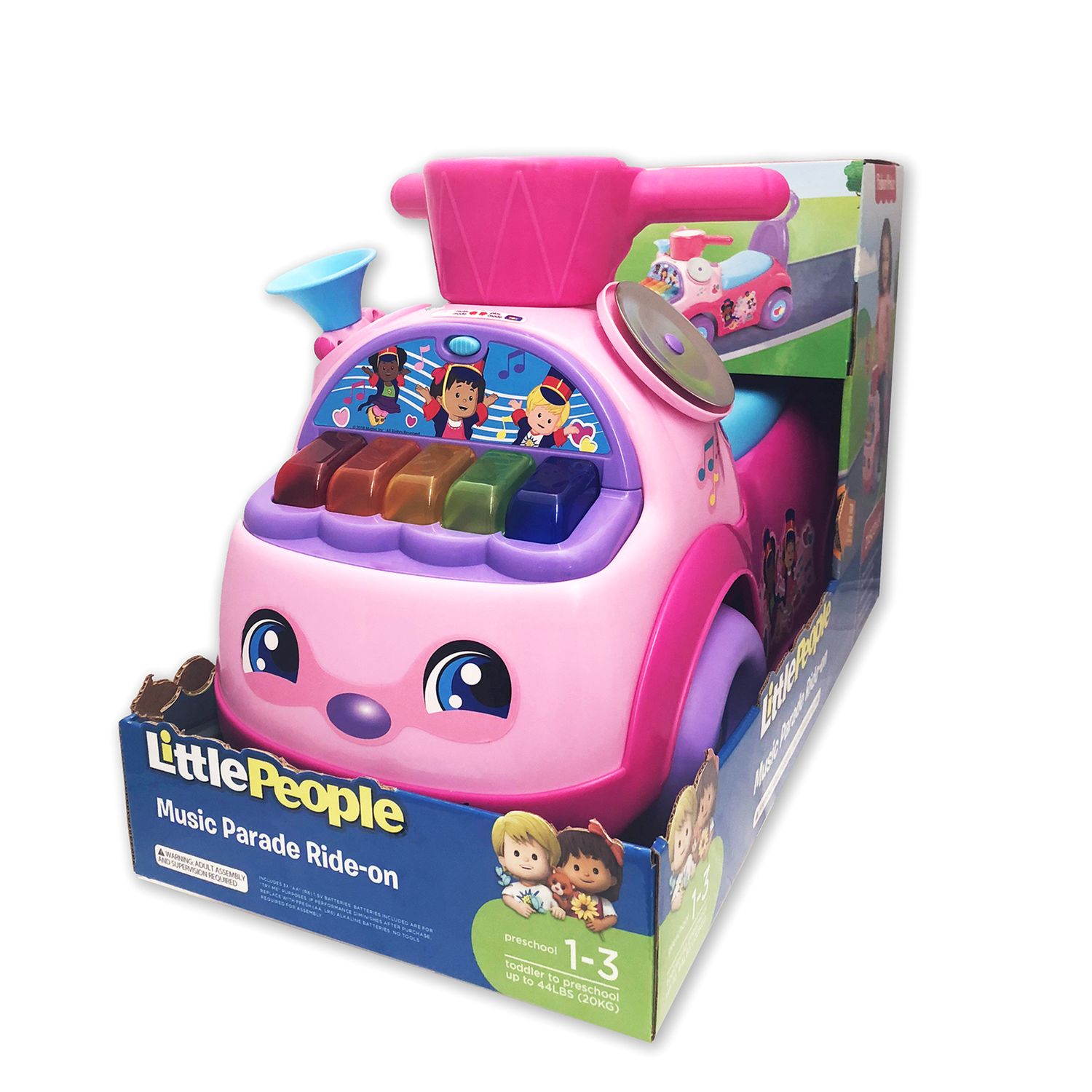 fisher price music parade ride on pink