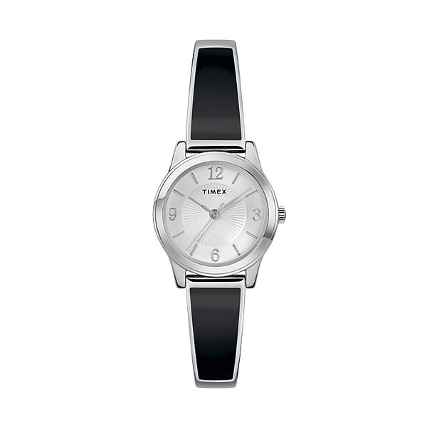 Timex® Womens Black and Silver Expansion Watch