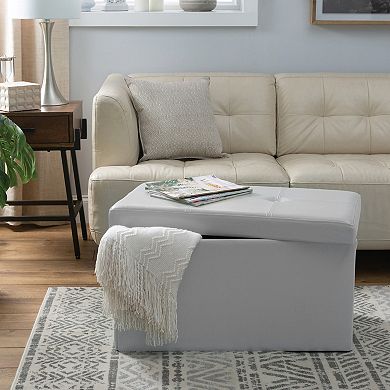 Simplify Large Collapsible Folding Storage Ottoman 