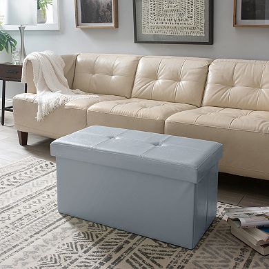 Simplify Large Collapsible Folding Storage Ottoman 