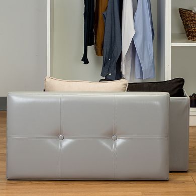 Simplify Large Collapsible Folding Storage Ottoman 