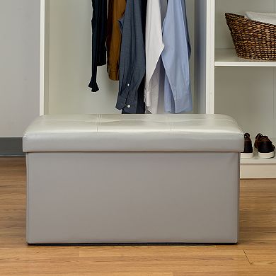 Simplify Large Collapsible Folding Storage Ottoman 