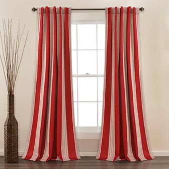 Lush Decor 2-pack Julia Stripe Room Darkening Window Curtains - 52" x 84"