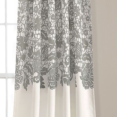 Lush Decor Estate Garden Print Room Darkening Window Curtains Set - 52" x 84"