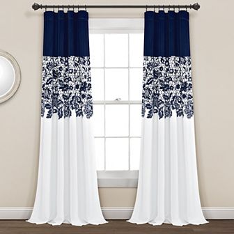 Lush Decor Estate Garden Print Room Darkening Window Curtains Set - 52" x 84"