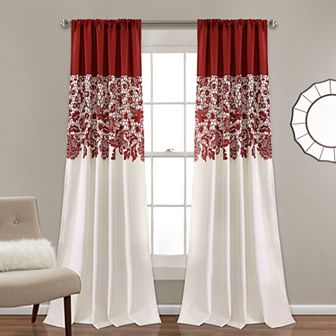 Lush Decor Estate Garden Print Room Darkening Window Curtains Set - 52" x 84"