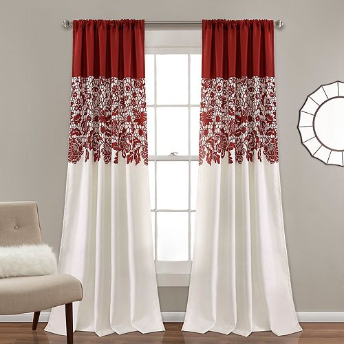 Lush Decor 2pack Estate Garden Print Room Darkening Window Curtains