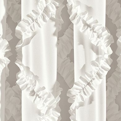 Lush Decor Ruffle Diamond Window Curtains Set