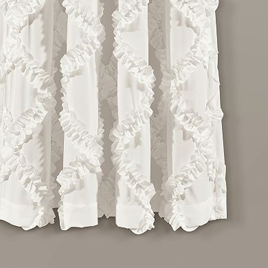 Lush Decor Ruffle Diamond Window Curtains Set