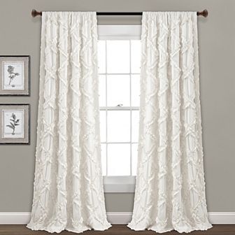 Lush Decor Ruffle Diamond Window Curtains Set