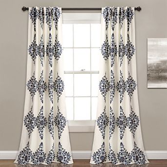 Lush Decor 2-pack Keya Medallion Room Darkening Window Curtains