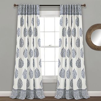 Lush Decor Teardrop Leaf Room Darkening Window Curtains Set
