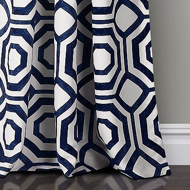 Lush Decor 2-pack Octagon Blocks Room Darkening Window Curtains - 52" x 84"