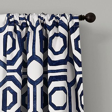 Lush Decor 2-pack Octagon Blocks Room Darkening Window Curtains - 52" x 84"