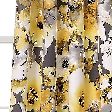 Lush Decor 2-pack Floral Watercolor Room Darkening Window Curtains - 52" x 84"