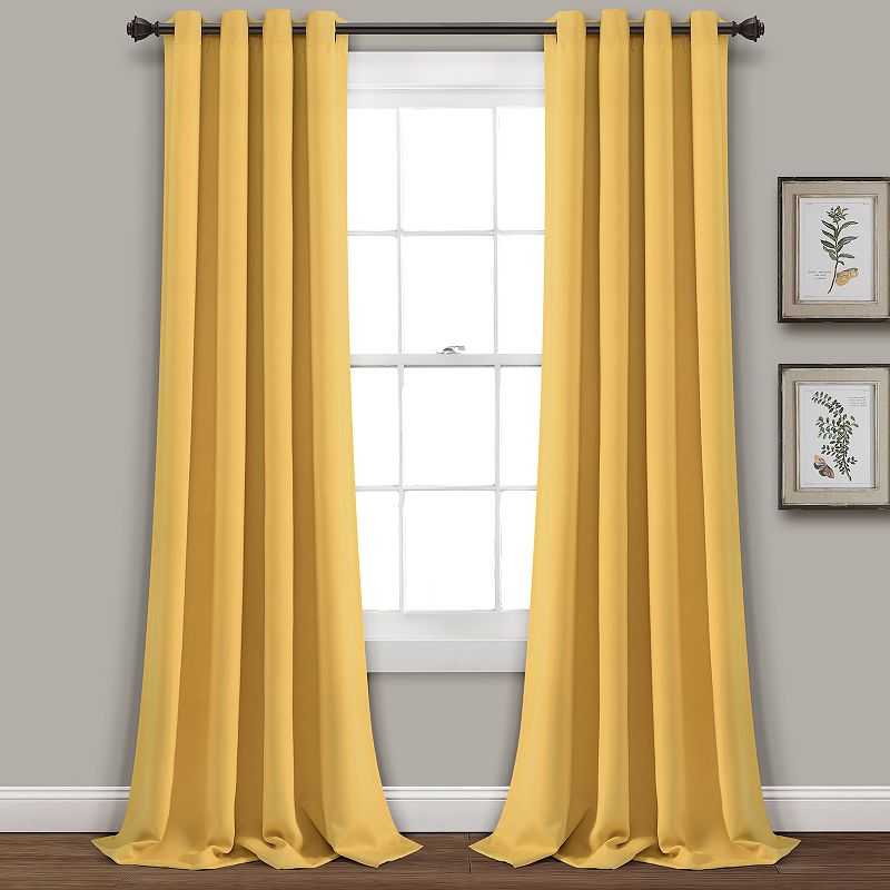 Lush Decor 2-pack Insulated Grommet Blackout Window Curtains, Yellow, 52X84