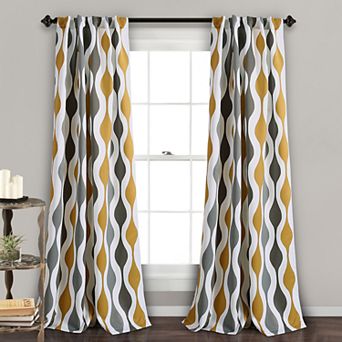 Lush Decor 2-pack Mid Century Room Darkening Window Curtains - 52" x 84"
