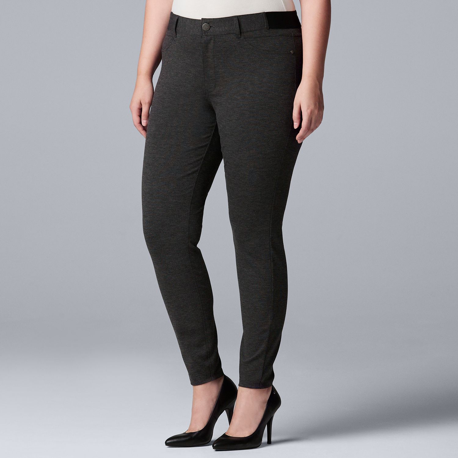 vera wang skinny mid rise pants