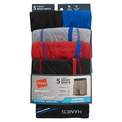 Boys 6-20 Hanes Ultimate® 5-Pack X-Temp® Cooling Boxer Briefs